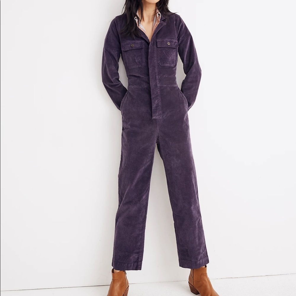 Madewell Velveteen Slim Coverall Jumpsuit